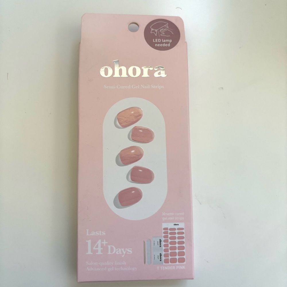 Ohora Semi-Cured Gel Nail Strips - Tender Pink